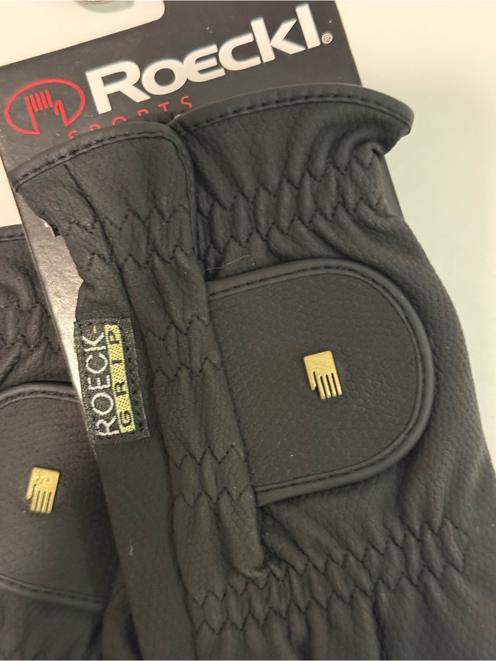 Black Roeckl Roeck Grip Riding Gloves-size 7.5 - Picture 2 of 6